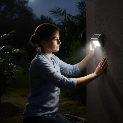 Éclairage Solaire Détecteur 4 LED | IP65 1200L – Image 4