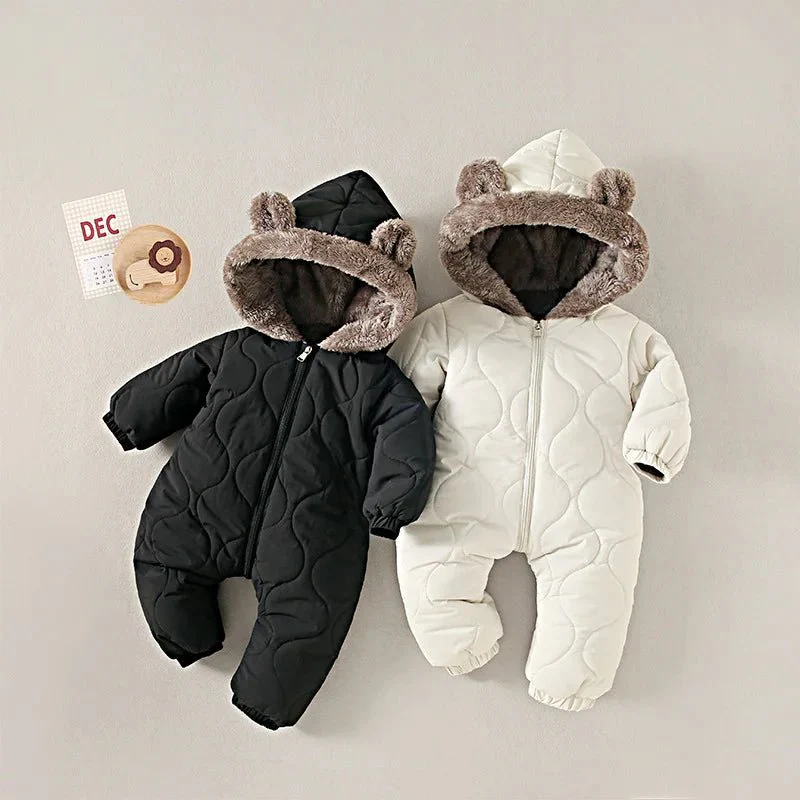 Combinaison Hiver Bébé 0-2 Ans – Doublée Fourrure Ultra Douce