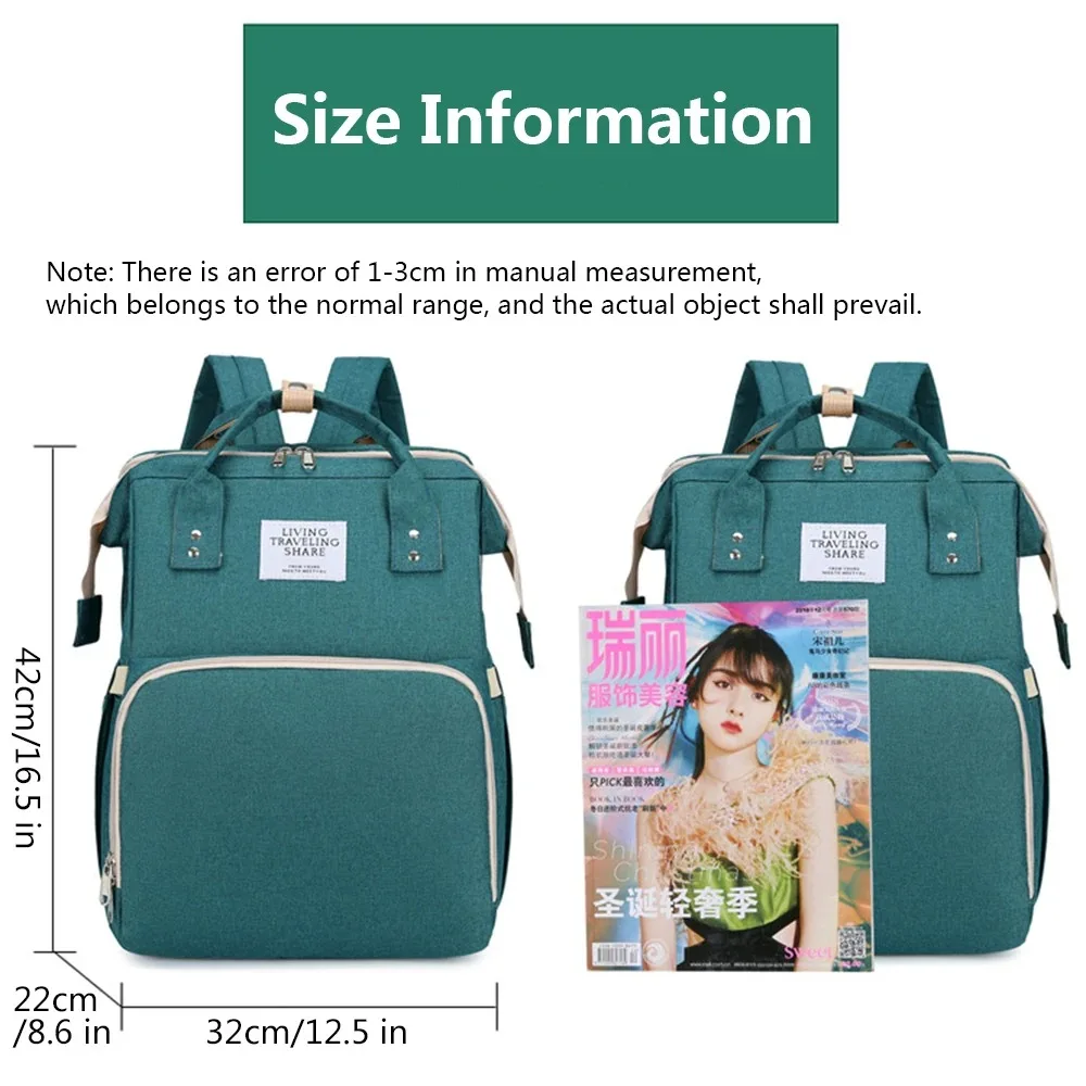 Sac Maternite Pliant Lit Bébé Sac à Dos USB – Image 7