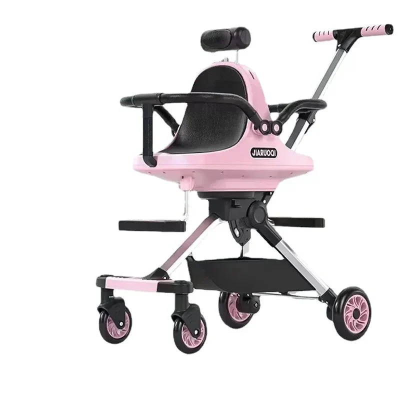 Poussette Double Haute Vue – Twin Stroller Pliable – Image 2