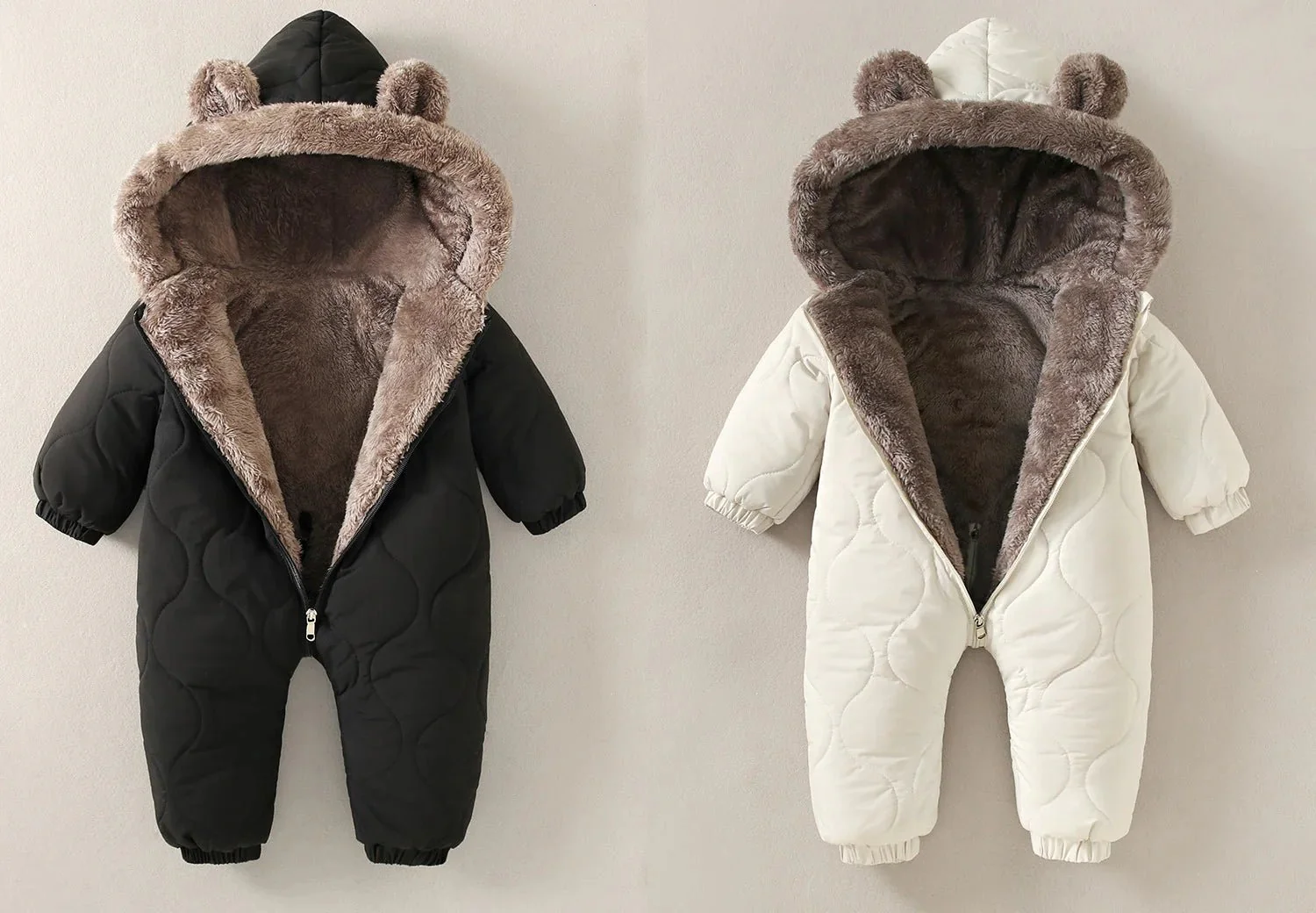 Combinaison Hiver Bébé 0-2 Ans – Doublée Fourrure Ultra Douce – Image 2