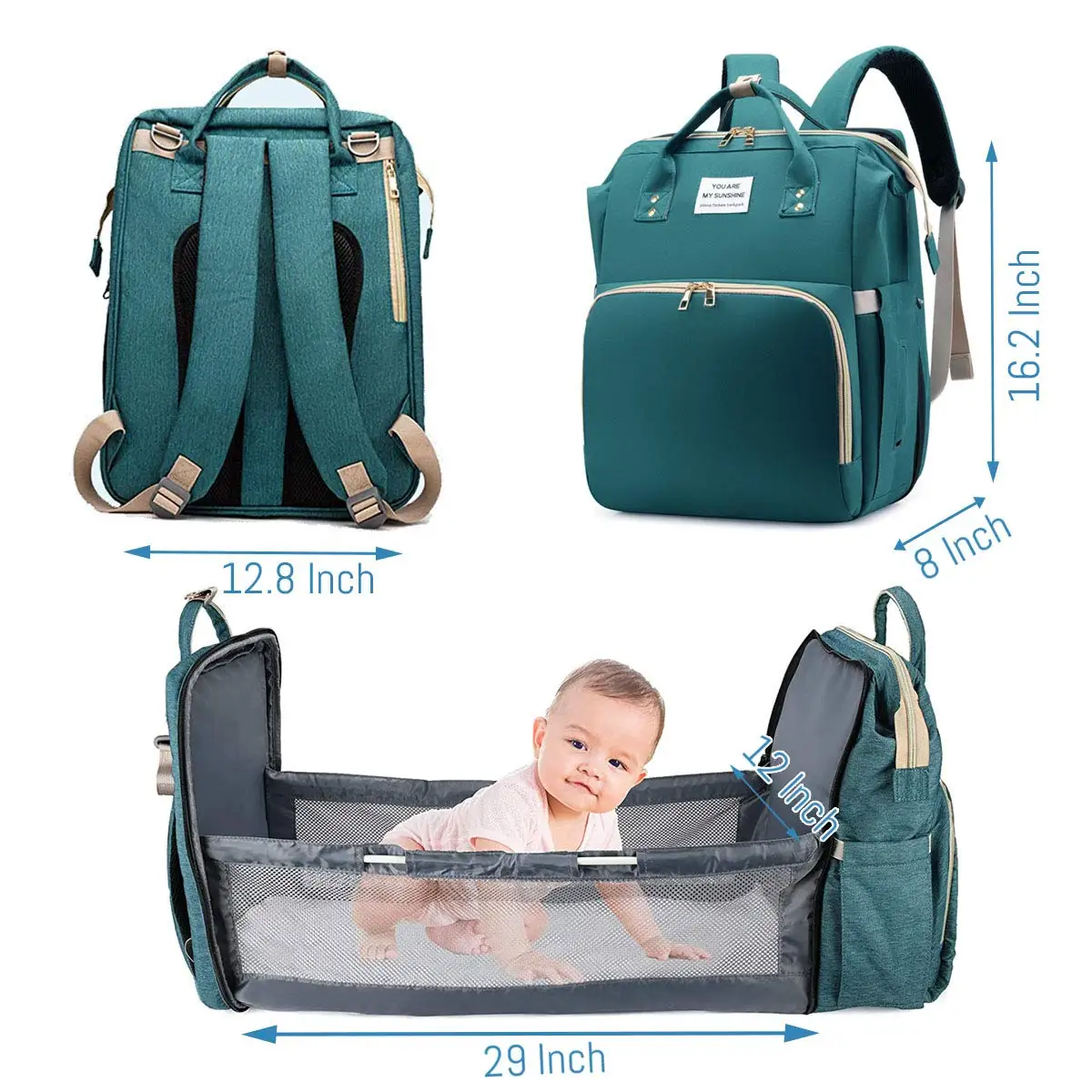 Sac à Langer 3-en-1 avec Lit Bébé Intégré – Image 7