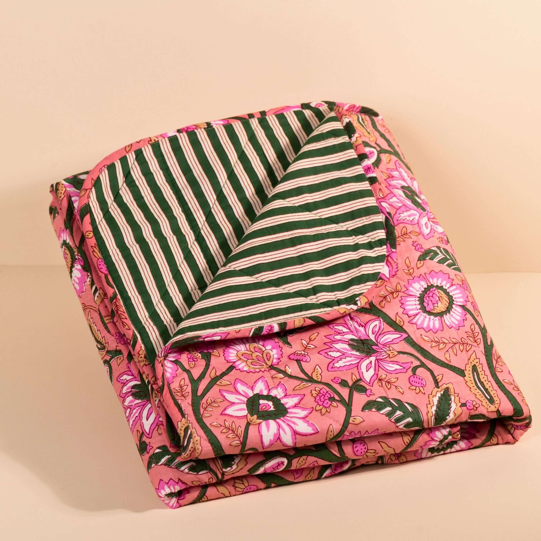 Couverture bébé ou plaid Nur rose pastel