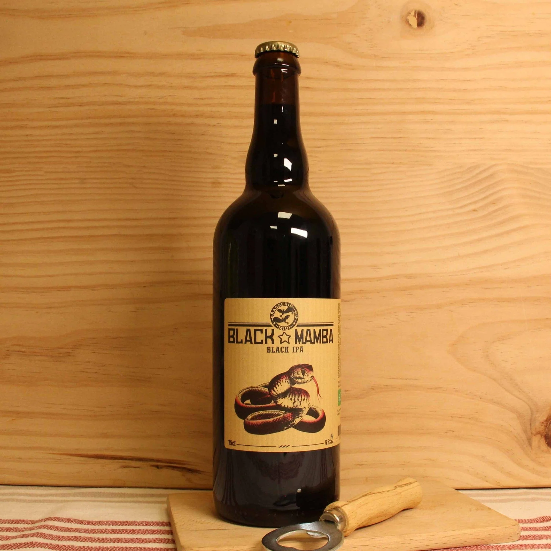 Bière IPA - Black Mamba Bio - 75cl