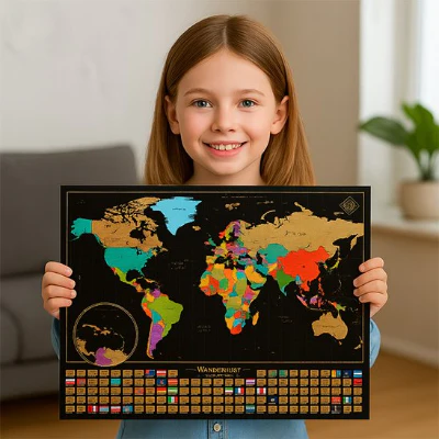 Carte du monde à gratter | Voyageur