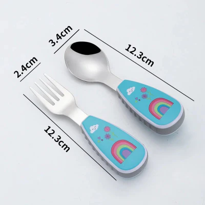 Couvert bébé | Ergonomique inoxydable – Image 6