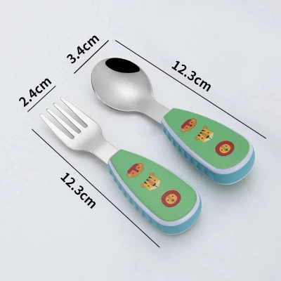 Couvert bébé | Ergonomique inoxydable – Image 7