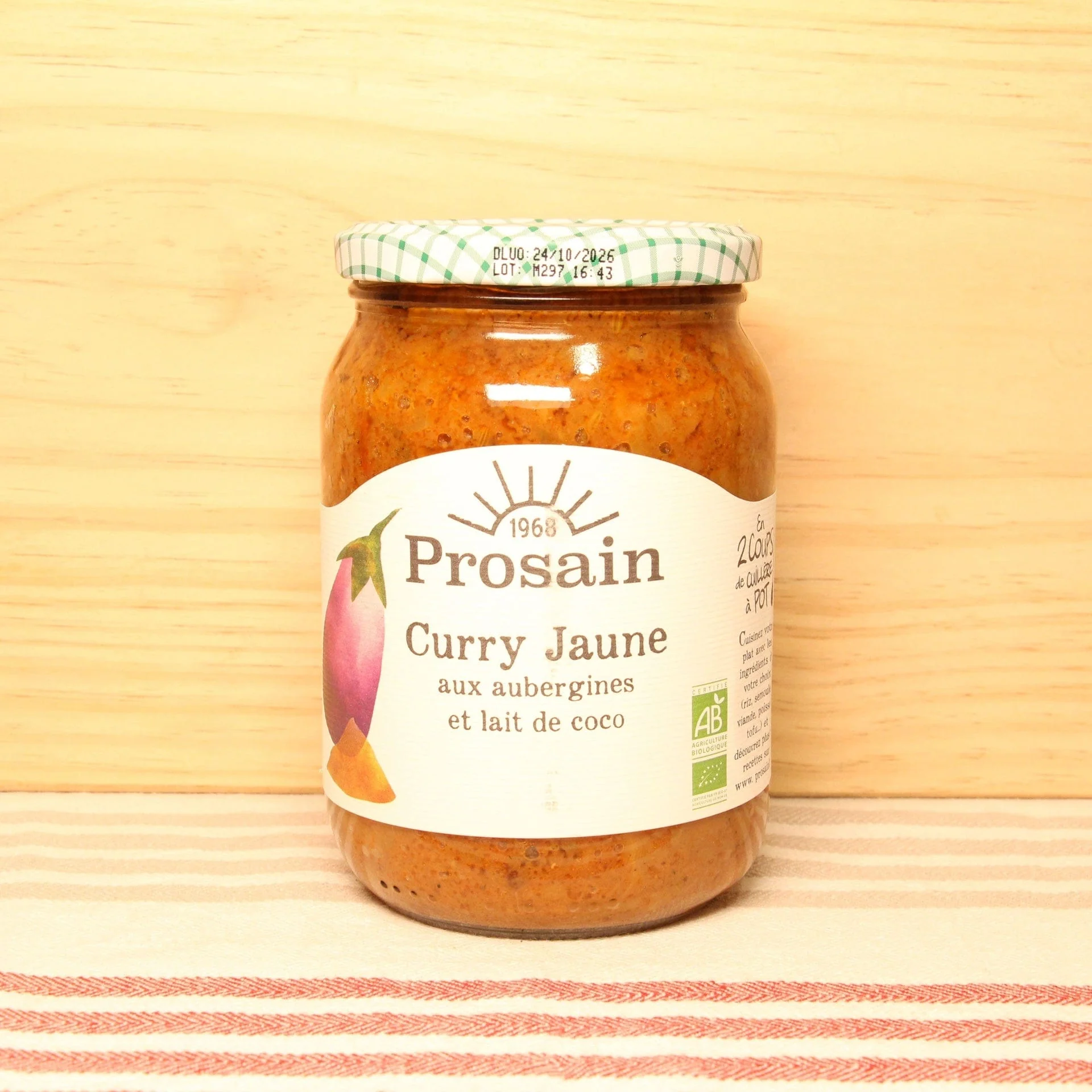 Curry jaune aux aubergines BIO - 650g