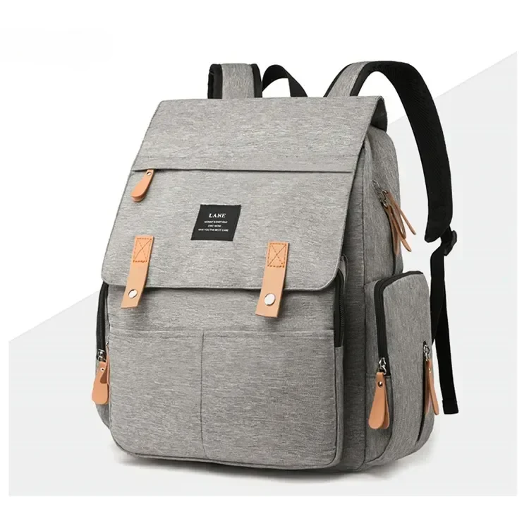 sac à dos à langer gris pour maman – Image 4