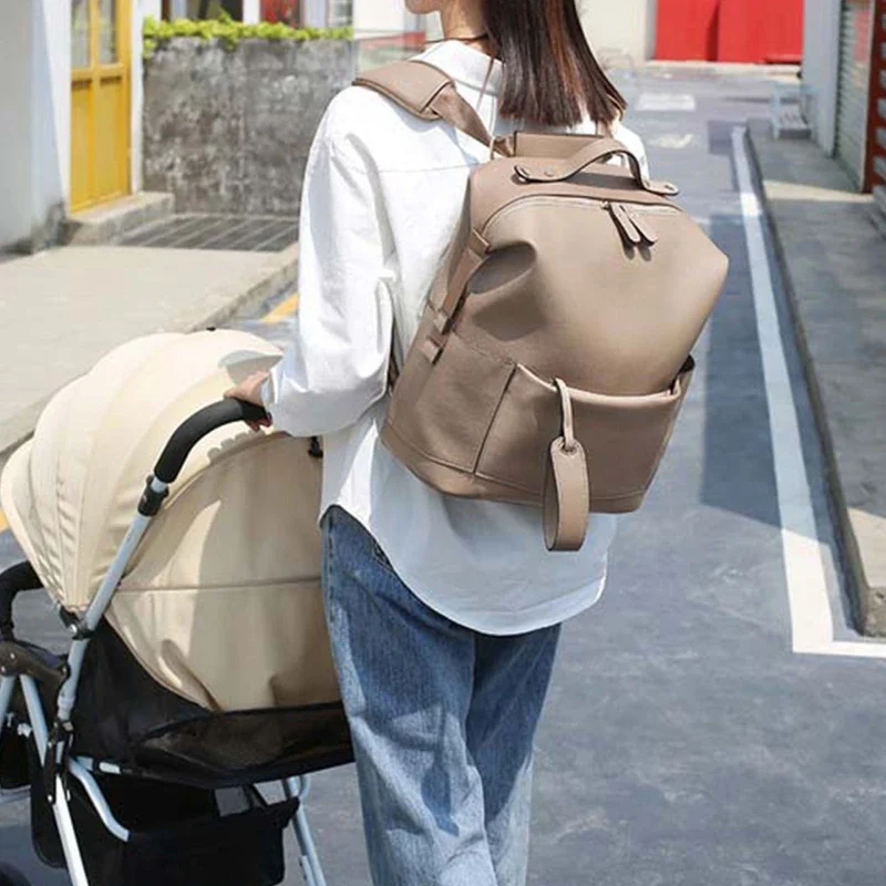 sac à dos à langer cuir – Image 6