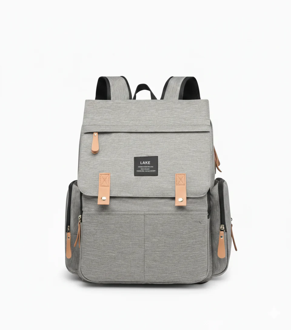sac à dos à langer gris pour maman