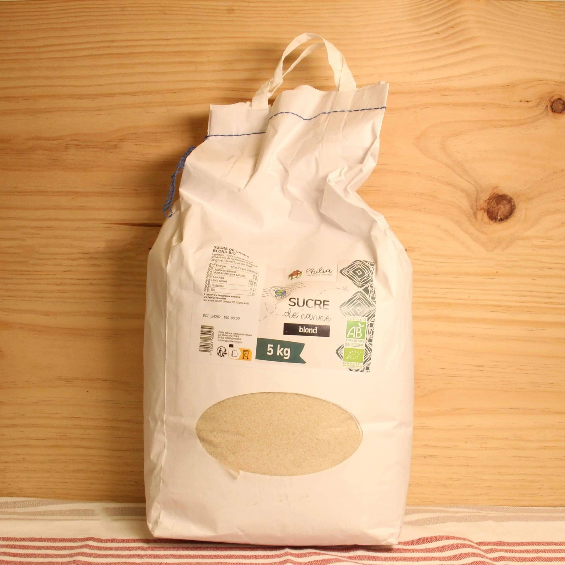 Sucre de canne blond semoule BIO - 5kg