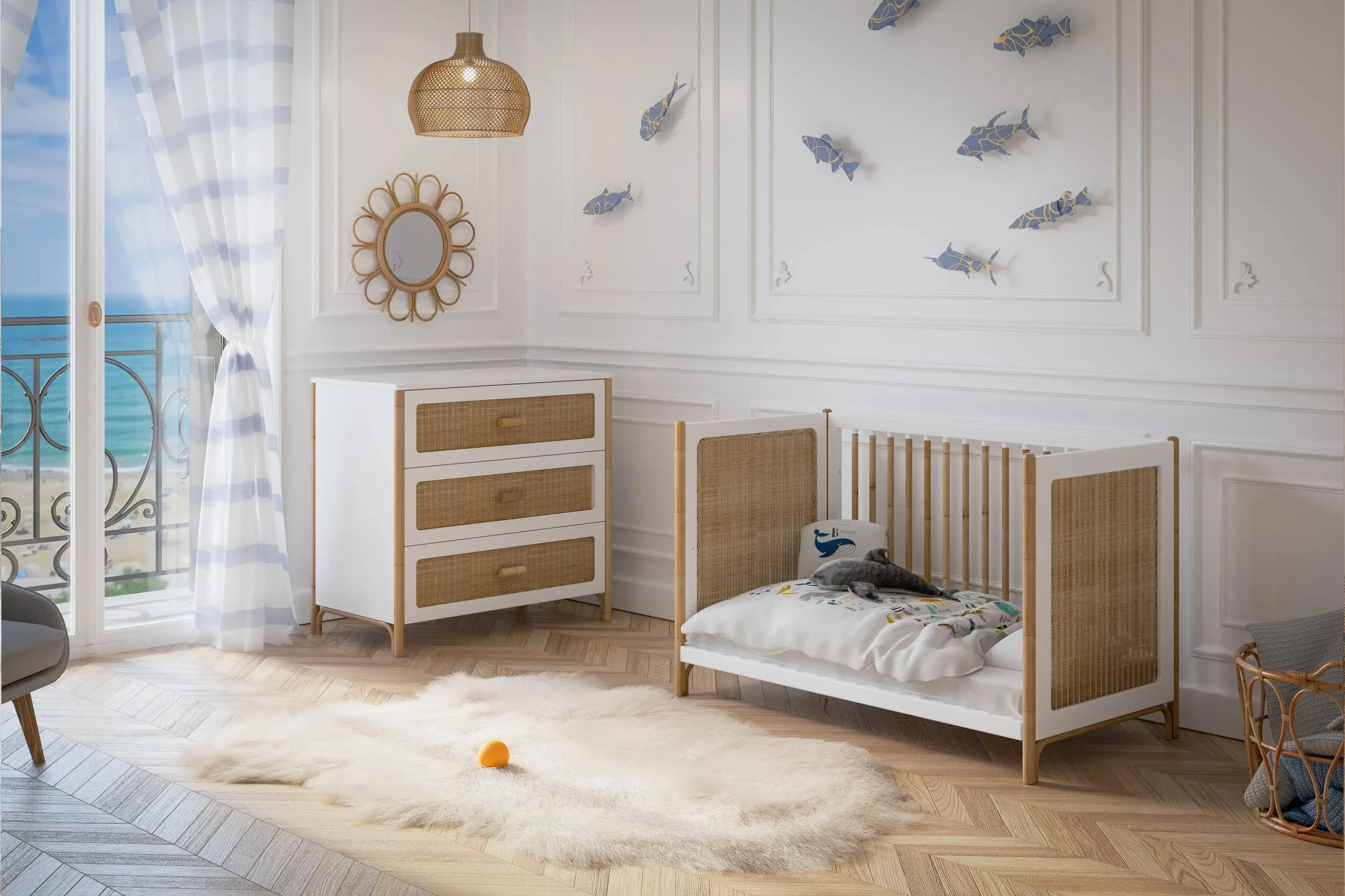 Lit bébé évolutif Océania Neige – Image 3